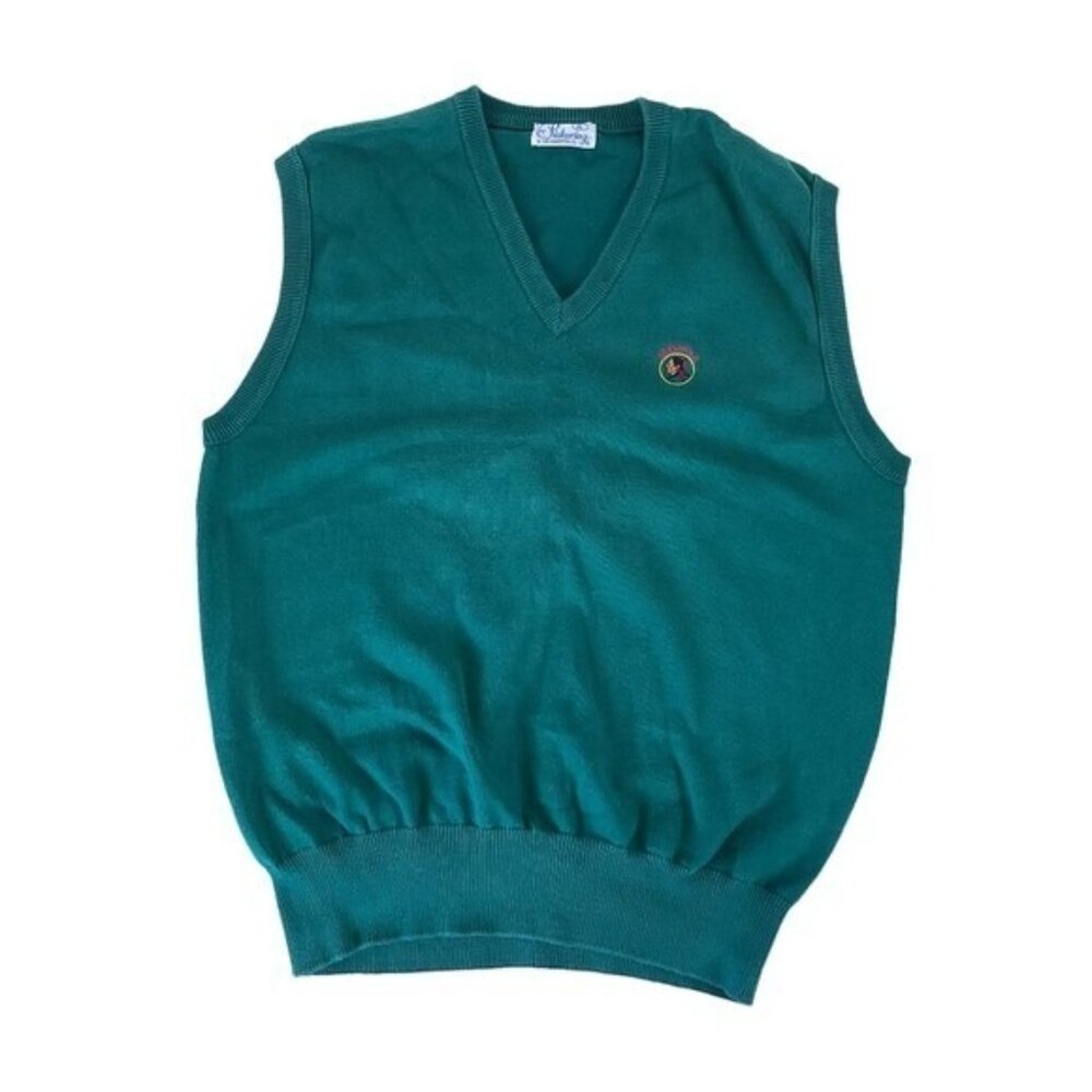 Seminole Golf Green Cotton Pullover V-Neck Sweater Vest Size XL